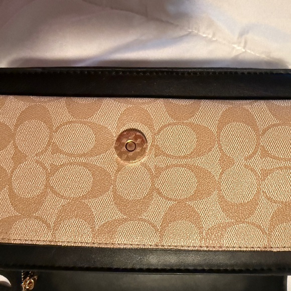 Coach Boutique Dark Brown and Tan with Gold Chain Purse - Picture 5 of 8